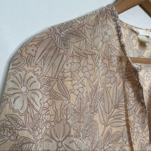H&M | Chiffon Floral Print Long Sleeve Blouse - Picture 5 of 7